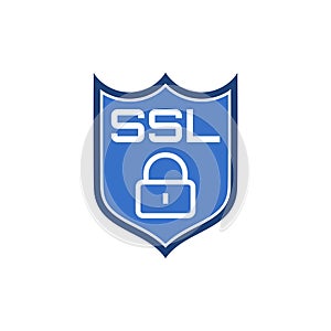 SSL Secure connection icon isolated on white background