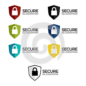 SSL Secure encryption tag /button /bar photo