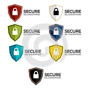 SSL Secure encryption tag /button /bar photo