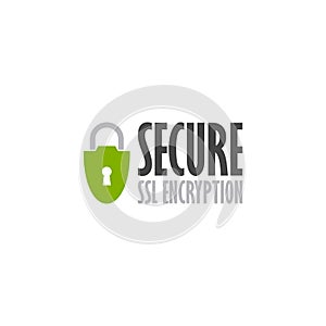 SSL secure https connection icon isolated on white background