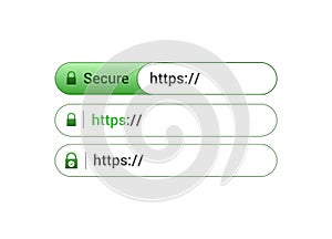 SSL sertificate website icon secure. HTTPS ssl safe connection site browser url data photo