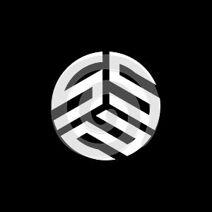 SSN letter logo design on black background. SSN creative initials letter logo concept. SSN letter design photo