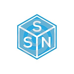 SSN letter logo design on black background. SSN creative initials letter logo concept. SSN letter design photo