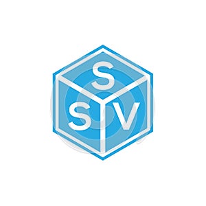 SSV letter logo design on black background. SSV creative initials letter logo concept. SSV letter design photo