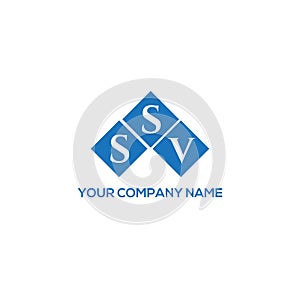 SSV letter logo design on white background. SSV creative initials letter logo concept. SSV letter design photo