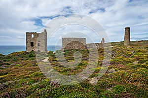 St Agnes Wheal coates industrial tin mine photo