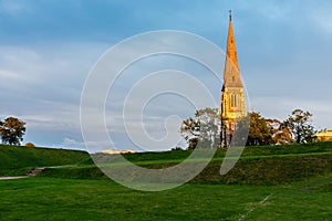 St. Alban's Church by Sunset photo