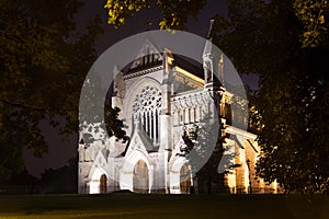 St Albans abbey church illumination England UK