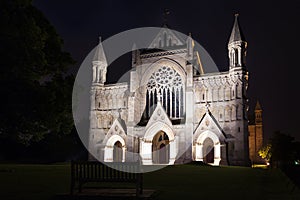 St Albans abbey church illumination England UK