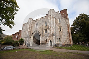 St Albans Abbey Gatehouse, St Albans, Hertfordshire in the UK