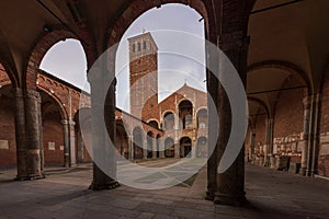 St. Ambrogio church at overcast day