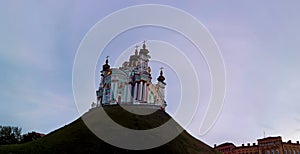 St. Andrew`s Church on Andreevsky Spusk in Kiev photo