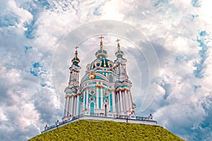 St. Andrew`s Church in Kyiv, Ukraine
