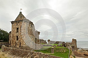 St Andrews Castle Ruins Medieval Landmark. Fife, Scotland