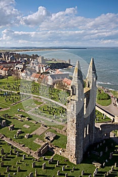 St Andrews cathedral east gable from the tower photo