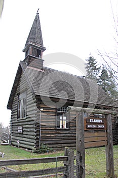 St.Anne`s Anglican old log Church Parksville, BC