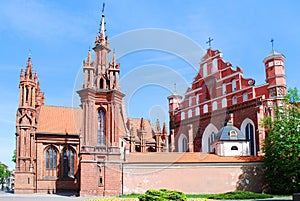 St. Anne's and Bernardinu Church in Vilnius city