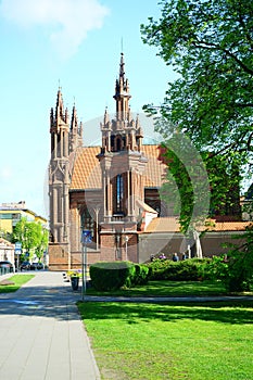 St. Anne's and Bernardinu Church in Vilnius city