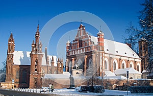 St Anne's and Bernardinu Churches in Vilnius photo