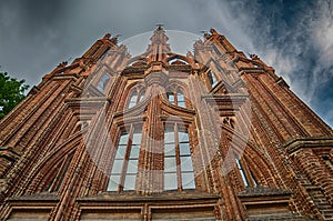 St Anne's s Church in Vilnius, Lithuania