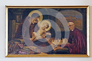 St. Anthony with the child Jesus and Archbishop Antun Bauer photo