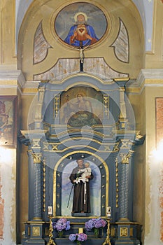 St Anthony of Padua altar in the St Nicholas Church in Bistra, Croatia