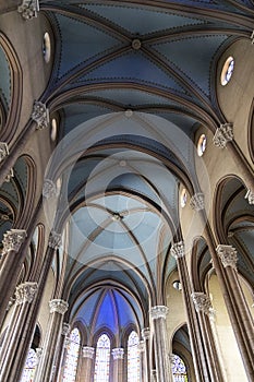 St. Antoine Catholic Church. Interior view with excellent architecture, religious objects and sculptures