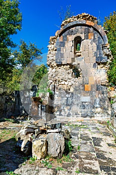 St. Astvatsatsin Holy Mother of God Church ruins in Aghveran