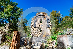 St. Astvatsatsin Holy Mother of God Church ruins in Aghveran