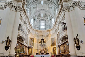 St Aubin`s Cathedral, in Namur, Belgium.