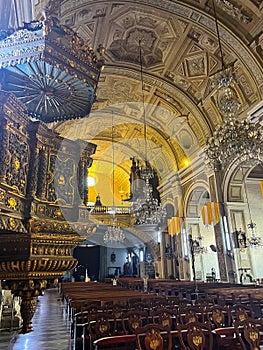 St Augustin church interior. Intramuros, Manila, the Philippines