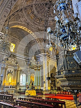 St Augustin church interior. Intramuros, Manila, the Philippines