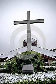 St. Augustine Catholic Church on a Snowday