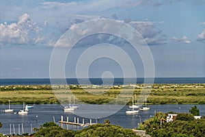 View from St. Augustine Light Station, a lighthouse in St. Augustine, Florida.