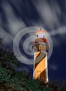St Augustine lighthouse at night
