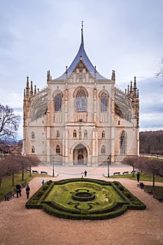 St. Barbara cathedral in Kutna Hora, jewel of Gothic architecture and art of Czech Republic. Kutna Hora is UNESCO World