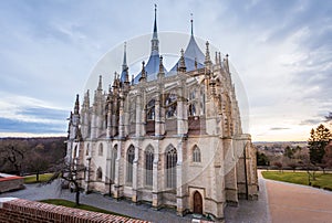 St. Barbara cathedral in Kutna Hora, jewel of Gothic architecture and art of Czech Republic. Kutna Hora is UNESCO World