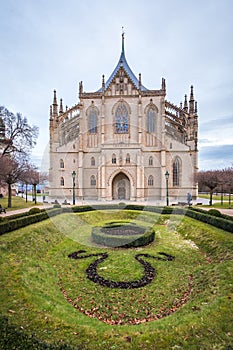 St. Barbara cathedral in Kutna Hora, jewel of Gothic architecture and art of Czech Republic. Kutna Hora is UNESCO World