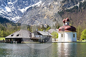 St. Bartholomae at Lake Koenigssee photo