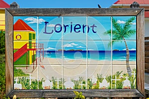 The main entrance to the Lorient beach on the island of Saint Barthelemy