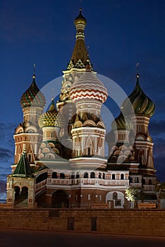 St. Basil Cathedral inthe evening. Moscow, Russia