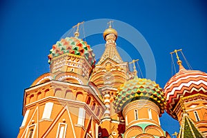 St. Basil Cathedral on Red Square in Moscow, Russia