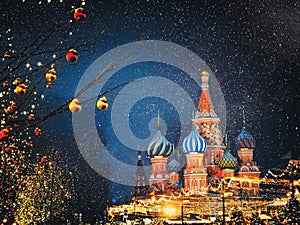 St. Basil`s Cathedral or Cathedral of Vasily the Blessed or Cathedral of the Intercession of the Most Holy Theotokos on