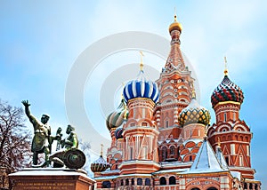 St Basil's Cathedral and monument to Minin and Pozharsky