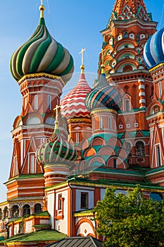 St. Basil`s Cathedral in the morning, Moscow, Russia