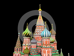 St Basil's Cathedral, Moscow, illustration,