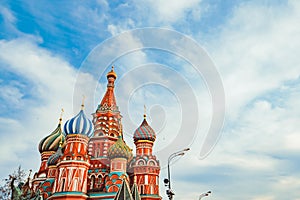 St. Basil`s Cathedral in Moscow on red square