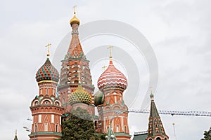 St. Basil`s Cathedral in Moscow Russia horizontal photography