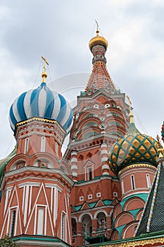 St. Basil`s Cathedral in Moscow Russia, vertical photography