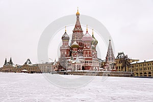 St. Basil's Cathedral, Moscow, Russia (winter view)